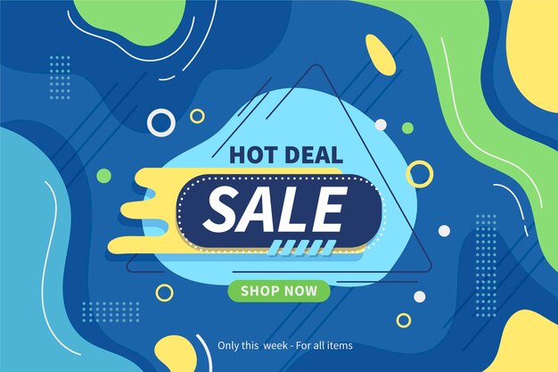 Horizontal sale banner template