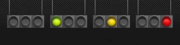 Horizontal traffic lights mockup