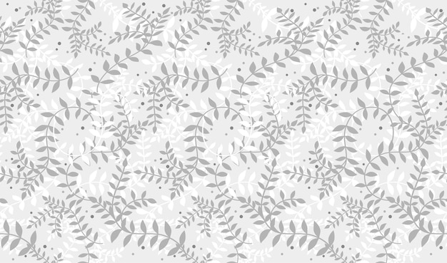 Free vector horizontally and vertically repeatable monochrome vector seamless botanical pattern