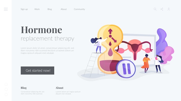 Hormone replacement therapy landing page template