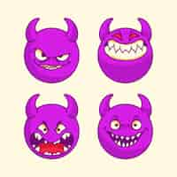 Free vector horns  emoji illustration