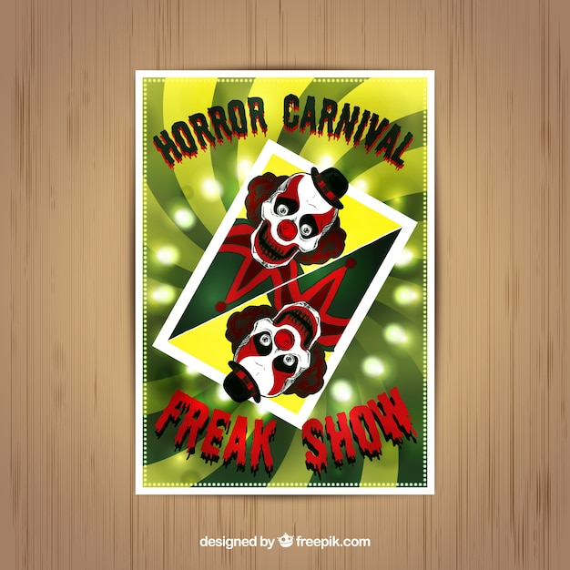 Free vector horror carnival poster