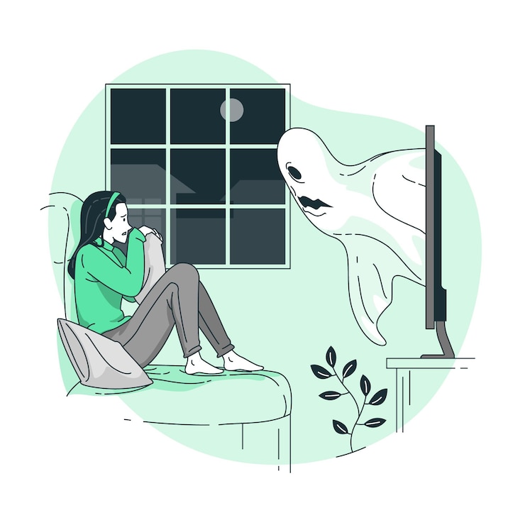 Free Vector horror movie concept illustration