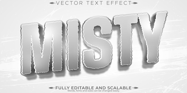 Free vector horror text effect editable night and scary text style