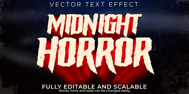 Horror text effect, editable night and scary text style