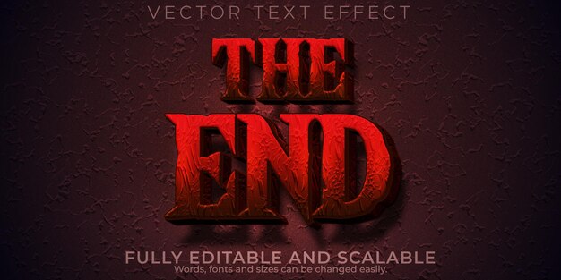 Horror text effect, editable night and scary text style