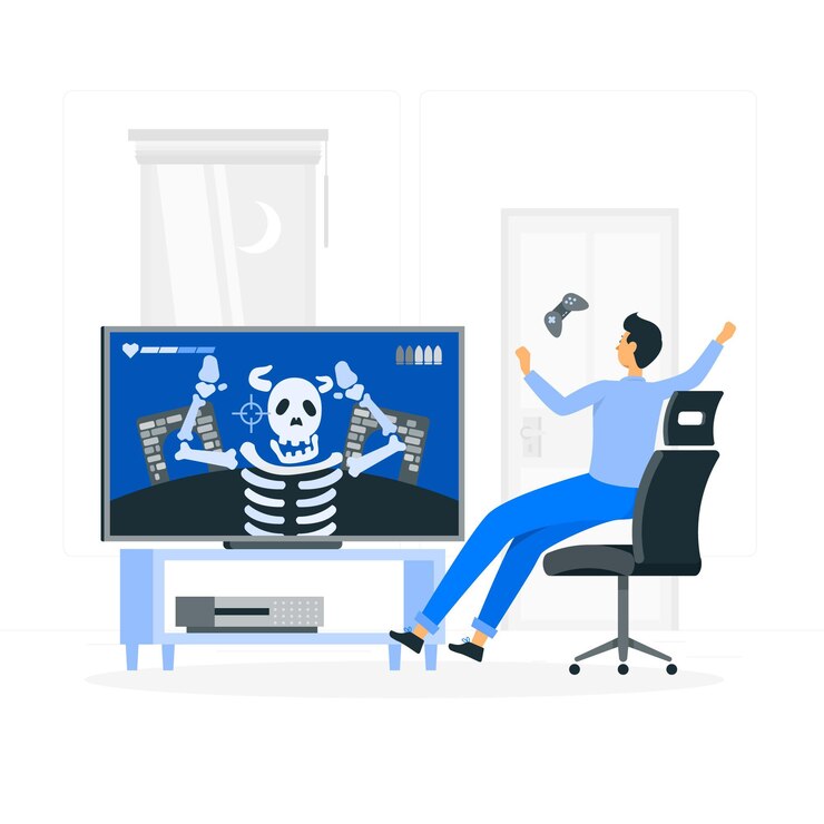 Free Vector horror video game concept illustration