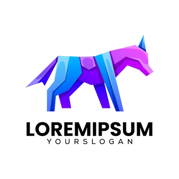 Horse colorful icon logo design