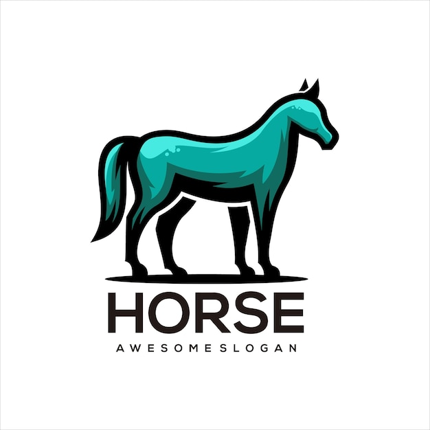 Free vector horse illustration logo design