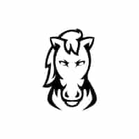 Free vector horse simple mascot logo design