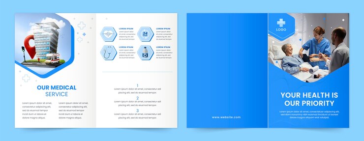 Free Vector hospital  care brochure template
