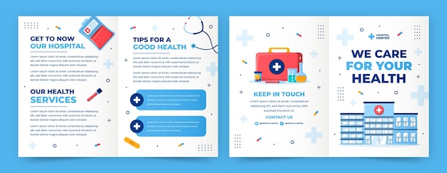 Free vector hospital care brochure template