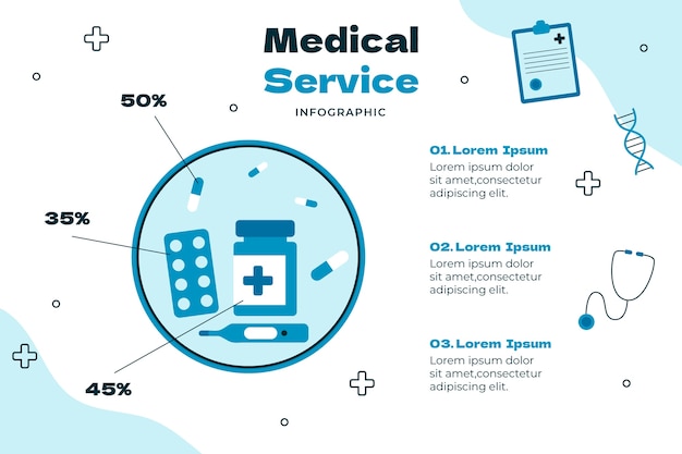 Hospital care infographic template