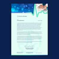 Free vector hospital  care letterhead template