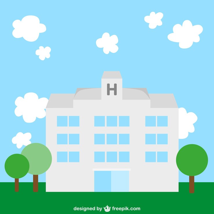Free Vector hospital flat illustration 
