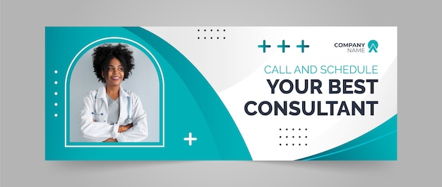 Free vector hospital healthcare service  facebook cover