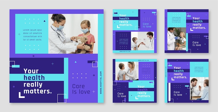 Free Vector hospital healthcare service  instagram post