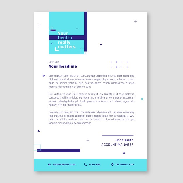 Hospital healthcare service letterhead
