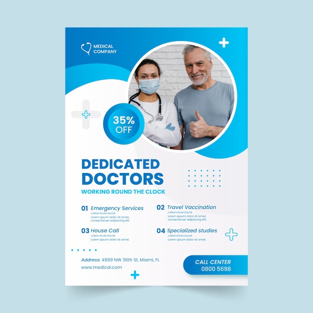 hospital healthcare service  poster
