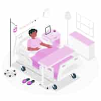 Free vector hospital patient concept illustration