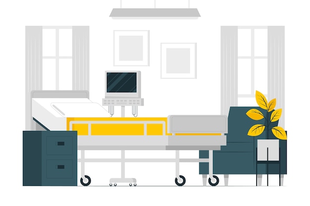 Иллюстрация концепции больничной палаты