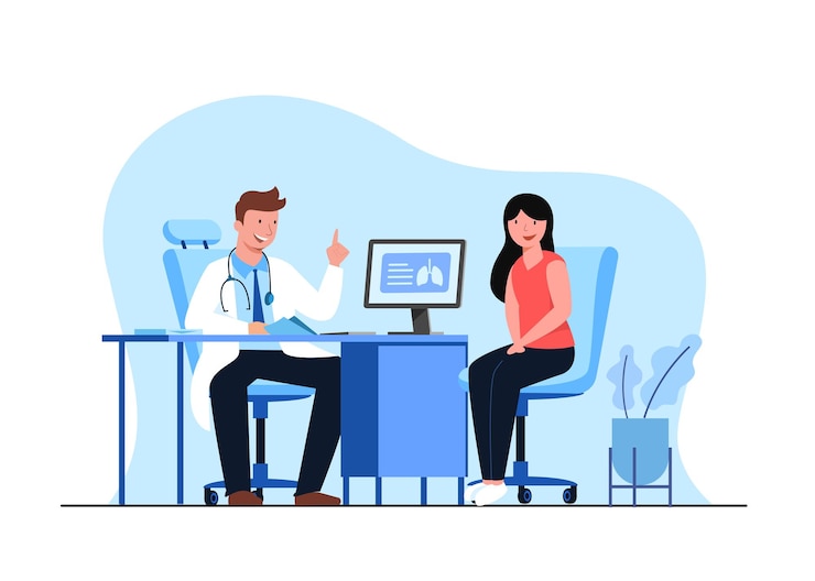 Free Vector hospital service concept flat illustration.