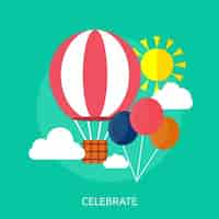 Free vector hot air balloon background design