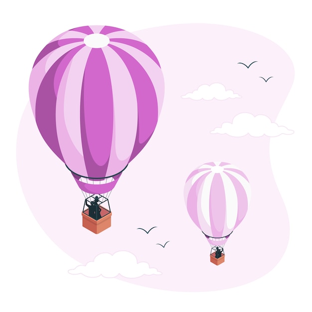 Hot Air Balloon Concept Illustration