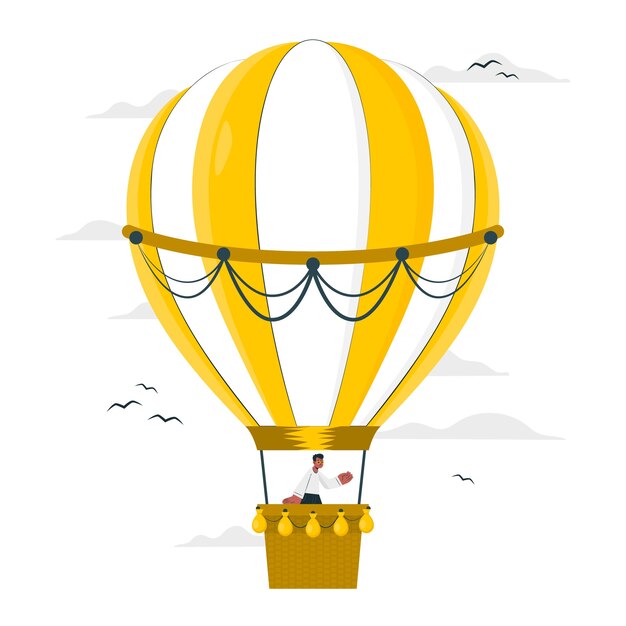 Hot air balloon concept illustration