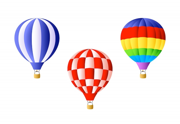 Free vector hot air balloon set