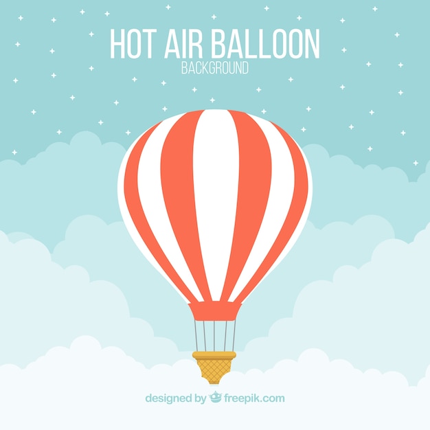 Free vector hot air balloon travel background