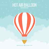 Бесплатное векторное изображение Фон путешествия на воздушном шаре