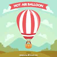 Free vector hot air balloon travel background