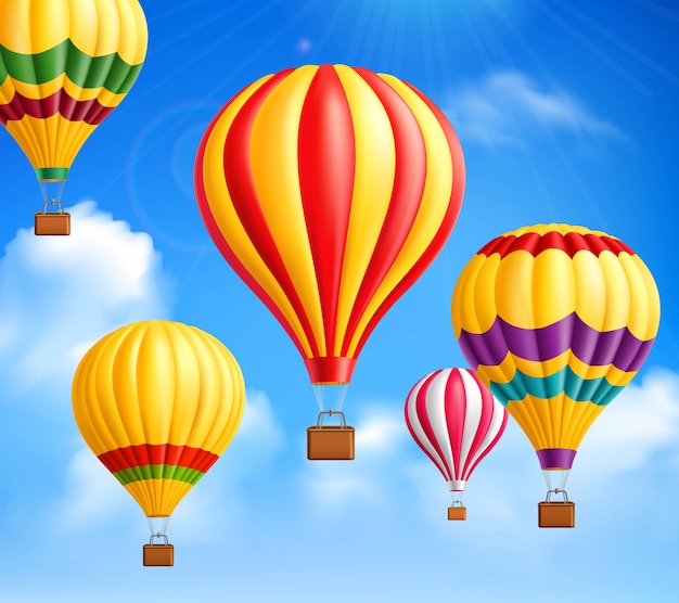 Hot Air Balloons Background
