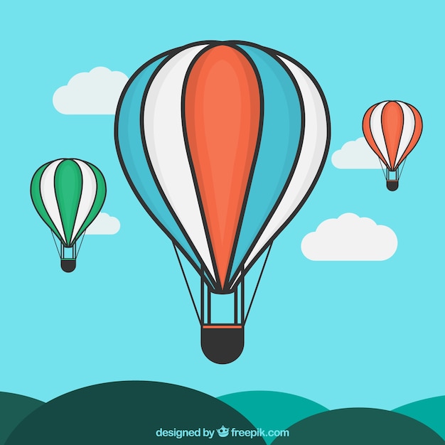 Hot air balloons illustration