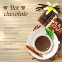 Free vector hot chocolate background