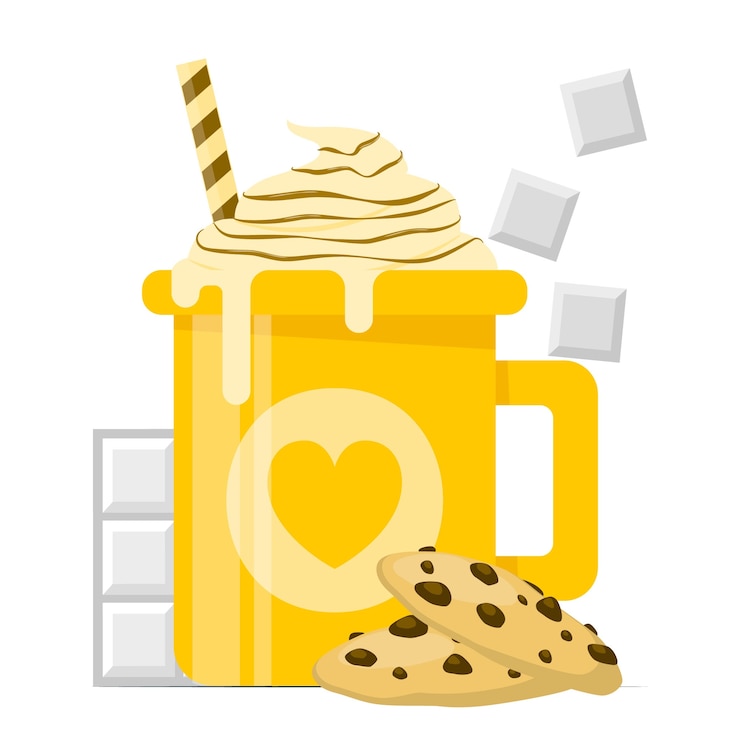 Free Vector hot chocolate concept illustration
