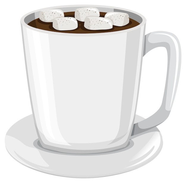 Free Vector | Hot chocolate with marshmallow