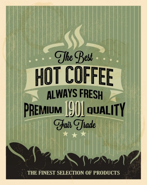 Free vector hot coffee background