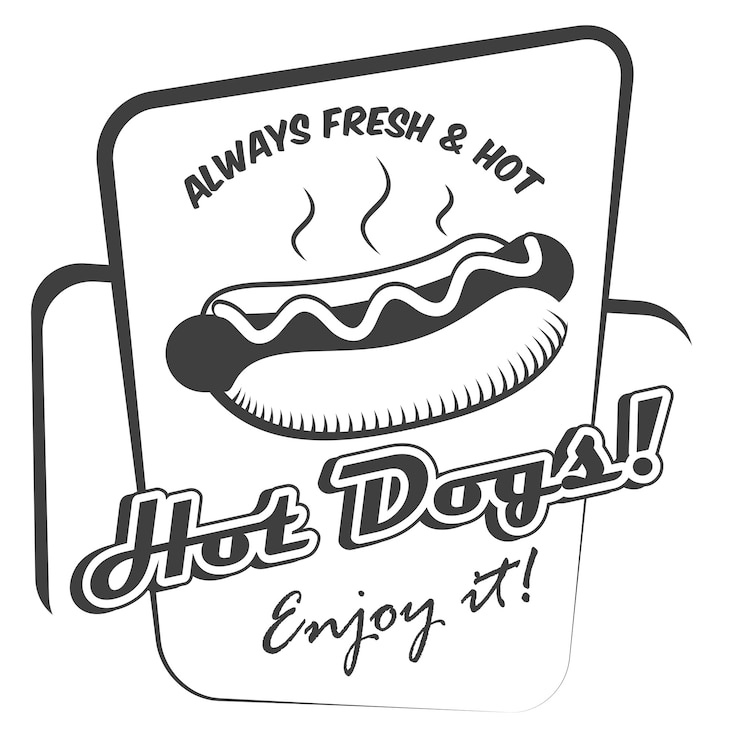 Free Vector hot dog poster