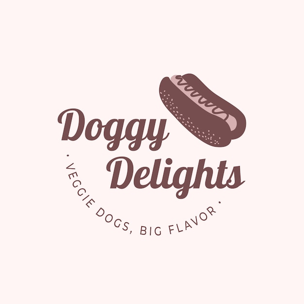 Free vector hot dogs logo template design