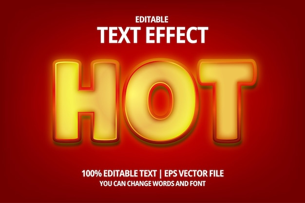 Hot editable text style effect