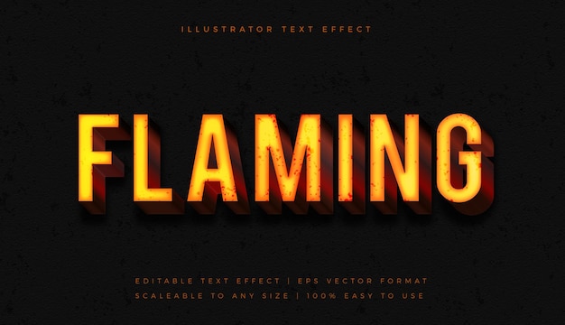 Hot flaming glowing text style font effect