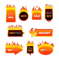 Hot price badges