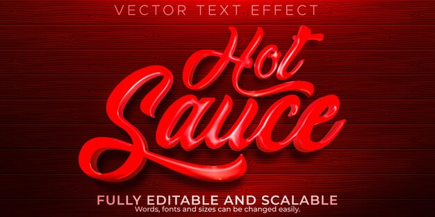 Hot sauce text effect, editable chili and pepper text style