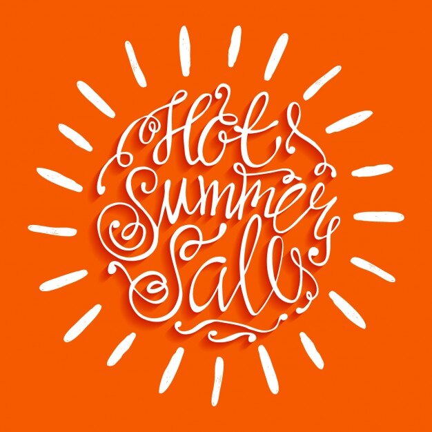Free Vector hot summer sales background