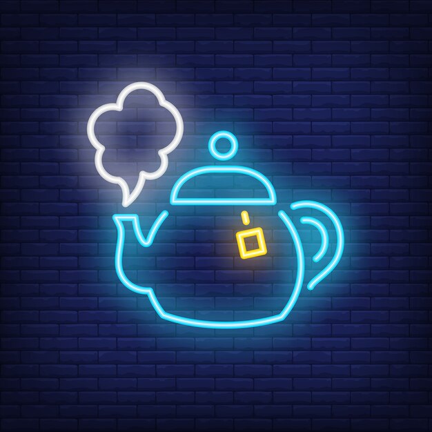 Hot tea pot neon sign