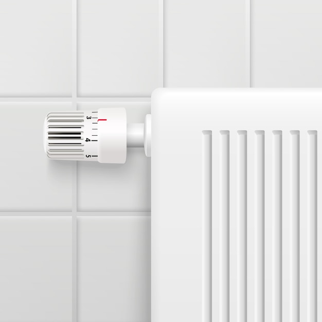 Free vector hot water heating radiator