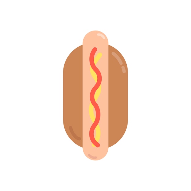 Free vector hotdog in a bun graphic illustration