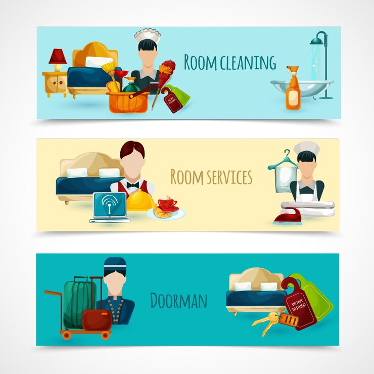 Free Vector hotel banner set